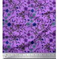 thumbnail image 1 of Soimoi Polyester Crepe Fabric Leaves & Floral Artistic Decor Fabric Printed Yard 52 Inch Wide, 1 of 5