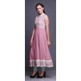 thumbnail image 3 of Bimba Robe Anarkali Ikat Rose Pâle2 pour Femmes Kurti Imprimé Ethnique Indien Longue Kurta Robe de Soirée Petite, 3 of 6