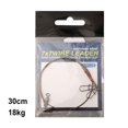 thumbnail image 3 of 2pcs/Pack Fishing Line Steel Wire Leader With Snap & Swivels Wire Leadcore Leash 30cm 18kg, 3 of 10
