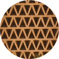 thumbnail image 1 of Ahgly Tapis Rond Lavable en Machine Intérieur Transitionnel Orange, 4 Pieds Rond, 1 of 7