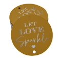 thumbnail image 1 of Inkdotpot Silver Foil Paper Hang Tags Let Love Sparkle Wedding Favor Tags 100 Pieces, 1 of 6