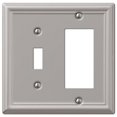 thumbnail image 2 of Amerelle 149TRBN Chelsea 1 Toggle &amp; 1 Rocker-GFCI Wall Plate  Brushed Nickel, 2 of 3