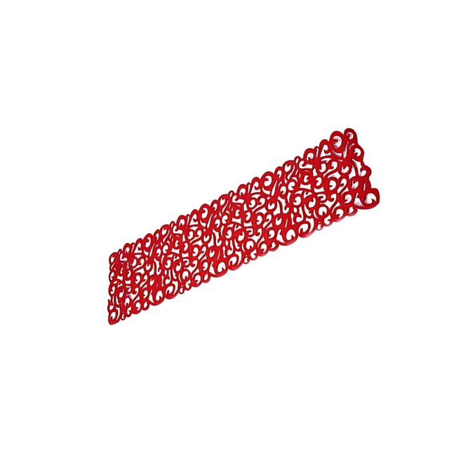 maskred Chemin de Table Moderne Style Simple Motif Floral Couleur Unie Rectangulaire Restaurant Napperon de Table Rouge Vin