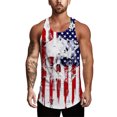 thumbnail image 1 of MAWCLOS Men's Tank Tops American Flag Print Summer Crew Neck Muscle Shirts Breathable Running Sleeveless Tee Style A 3XL, 1 of 2