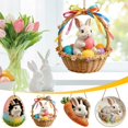 thumbnail image 1 of Dianli Holiday Door Sign Easter 2D Wooden Door Sign Welcome Easter Spring Door Hanging Colorful Bunny Welcome Plaque Front Door Porch Wall Decor Spring Holiday Decor, 1 of 6