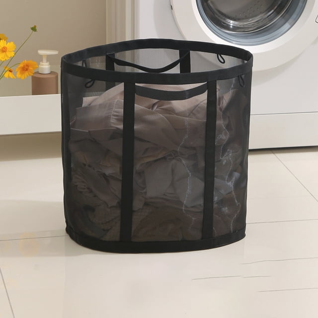 TACILIP Closet Organizers and Storage, Household Laundry Basket Foldable Wall-mounted Portable Large-capacity Storage Frame for Storing Dirty Clothes In The Bathroom Mesh and Breathable, Mom Gifts