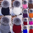 thumbnail image 2 of Bonnets en Molleton Thermique d'Hiver avec Fausse Pom Pom, 2 of 6