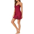 thumbnail image 4 of INSPIRE CHIC Nuisette d'Été en Satin pour Femme Aguichant Lingerie Robe Rouge P, 4 of 5