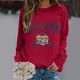 thumbnail image 2 of HNMKIU Crewneck Sweatshirt Women Fall/Winter Print Sweatshirt Without Hoodie, 2 of 4