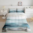 thumbnail image 1 of Erosebridal Ensembles de Literie Ombrés Abstraits avec Couette, Ensembles de Couette à Impression à l'Huile, Couette Chic Abstraite Réversible en Duvet, Légère Décoration de Chambre, 2 Pcs, 1 of 8