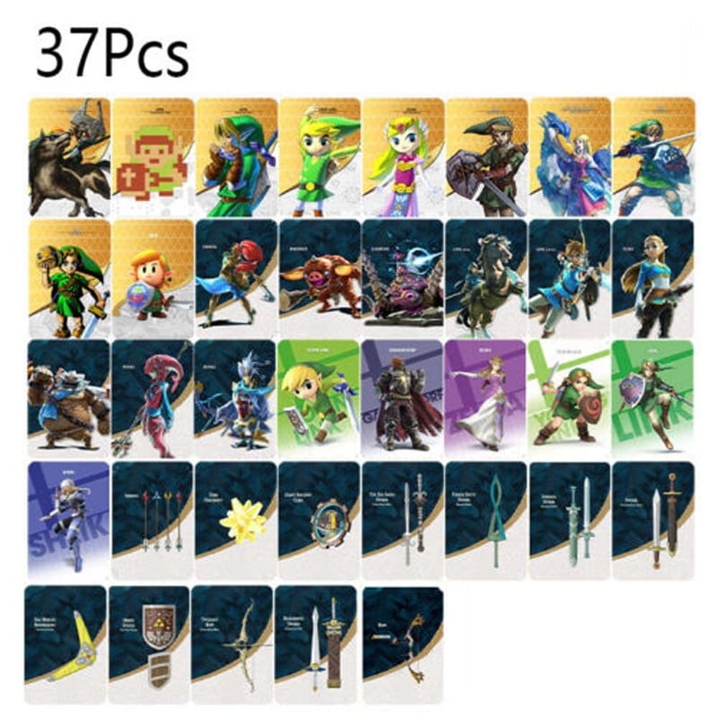 37 PCS Zelda Amiibo Cards, Zelda & Loftwing NFC Tags Amiibo Card