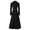 Black, variant on IROINID Women's Long Trench coat Coat Notch Lapel Solid Color Long Sleeve Casual Autumn And Winter Mid-Length Swing Windbreaker Jacket, Black