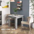 thumbnail image 4 of HOMCOM Table à Manger Carré pour 2, Table de Cuisine pour Salon, Gris, 4 of 10