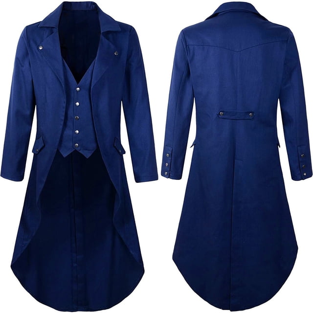 IROINNID Cardigan d'Hiver Confortable pour Hommes à Manches Longues Sans Capuche, Bleu