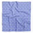 thumbnail image 1 of Bimba Blue Shell & Whale Fish Ocean Pure Silk Printed Head Bandanas Summer Neck Wrap Scarf 40 x 80 Inches, 1 of 6