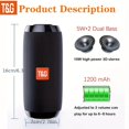 thumbnail image 3 of Car Audio, Outdoor Portable Wireless Stereo Speaker, Subwoofer Hands Free Call,, 3 of 5
