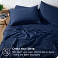 thumbnail image 4 of Bare Home Flannel Sheet Set - 100% Cotton - Deep Pocket - Twin, Dark Blue, 3-Pieces, 4 of 7
