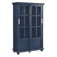 thumbnail image 2 of Ameriwood Home Aaron Lane Bookcase with Sliding Glass Doors, White, 2 of 8