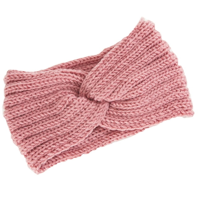 Bandeau Croisé Tricoté Automne Hiver pour Femmes, Bandeau de Sport Extensible et Chaud