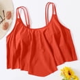 thumbnail image 2 of Women's Bikini Tops Full Coverage Tankini Top Double Layer Swim Bras Flounce Bathing Suit Tops With Ruffled, 2 of 3