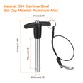 thumbnail image 2 of Unique Bargains T Handle Lock Pins, 25/64' Pin Dia. 2-3/4' Usage Length Stainless Steel Push-Button Quick Release Pin, 2 of 5