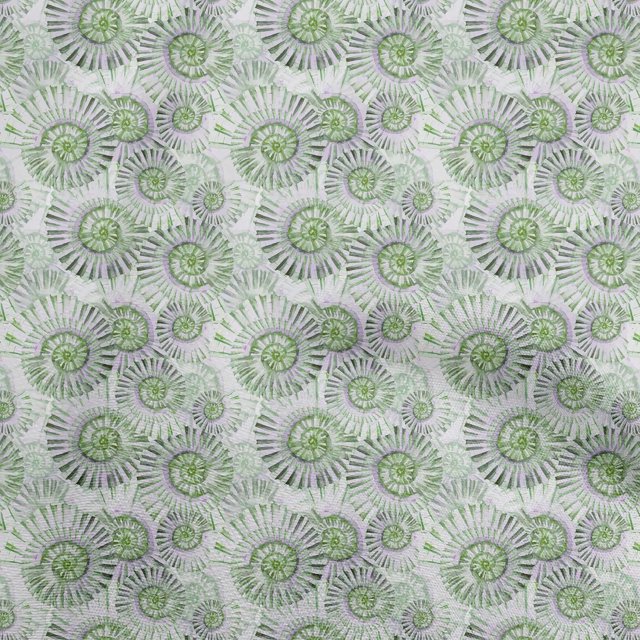 oneOone Georgette Viscose Light Green Fabric Ocean Sewing Craft Projects Fabric Prints By Yard 42 Inch Wide