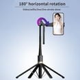 thumbnail image 4 of Graflsoa 180cm/70.8" 3-in-1 Portable Selfie Stick with 360° Rotation, Anti-Shake Handle, Aluminum Alloy Extendable Rod, Tripod Base, Phone Clip, Standard 1/4" Screw, Remote Control (Battery, 4 of 7