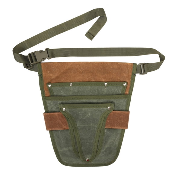 Outdoor Gardening Tool Waist Bag - Wear-Resistant Hardware Storage Pouch with Multiple Compartments, Adjustable Belt for Carpenter & Woodworking