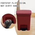 thumbnail image 4 of Oleegame 2PC Trashcans For Bedroom 10L Gallon Trash Can Plastic Step On Kitchen Trash Can Black Compost Bathroom Trash Garbage Can Kitchen Trash Red, 4 of 8