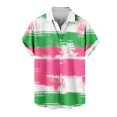 thumbnail image 2 of Styesk T-Shirts pour Homme Mode Décontractée Imprimé Poche Bouton Manches Courtes Col Rabattu Blouse Chemise, 2 of 5