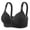Black, variant on Women's Large Sized Front Buttoned Lactation Underwear - Breathable Comfortable Slimming Bras - Nylon Spandex