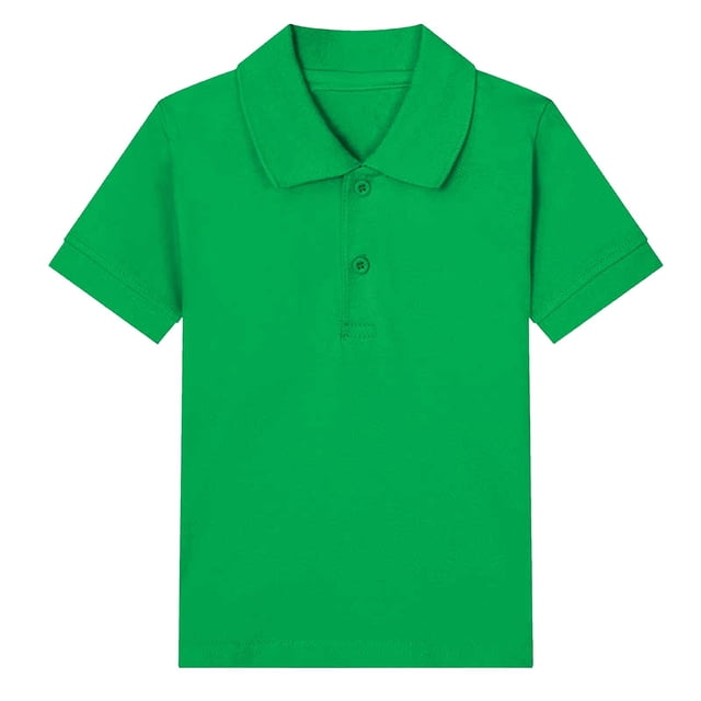 Annhoo Polos d'Été pour Filles à Manches Courtes, Col Rabattu, Boutons, Coton, Tennis, Uni, Décontracté, Tunique Basique, 2 à 15 Ans