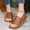 Brown, variant on Gspmoly Womens Slides, Women'S Casual Summer Open Toe Beach Slippers - Comfortable Non-Slip Solid Color Sandals for Indoor & Outdoor Wear, Sizes 36-42 Eu/Us/Uk Womens Slippers Clearance Sale White 38