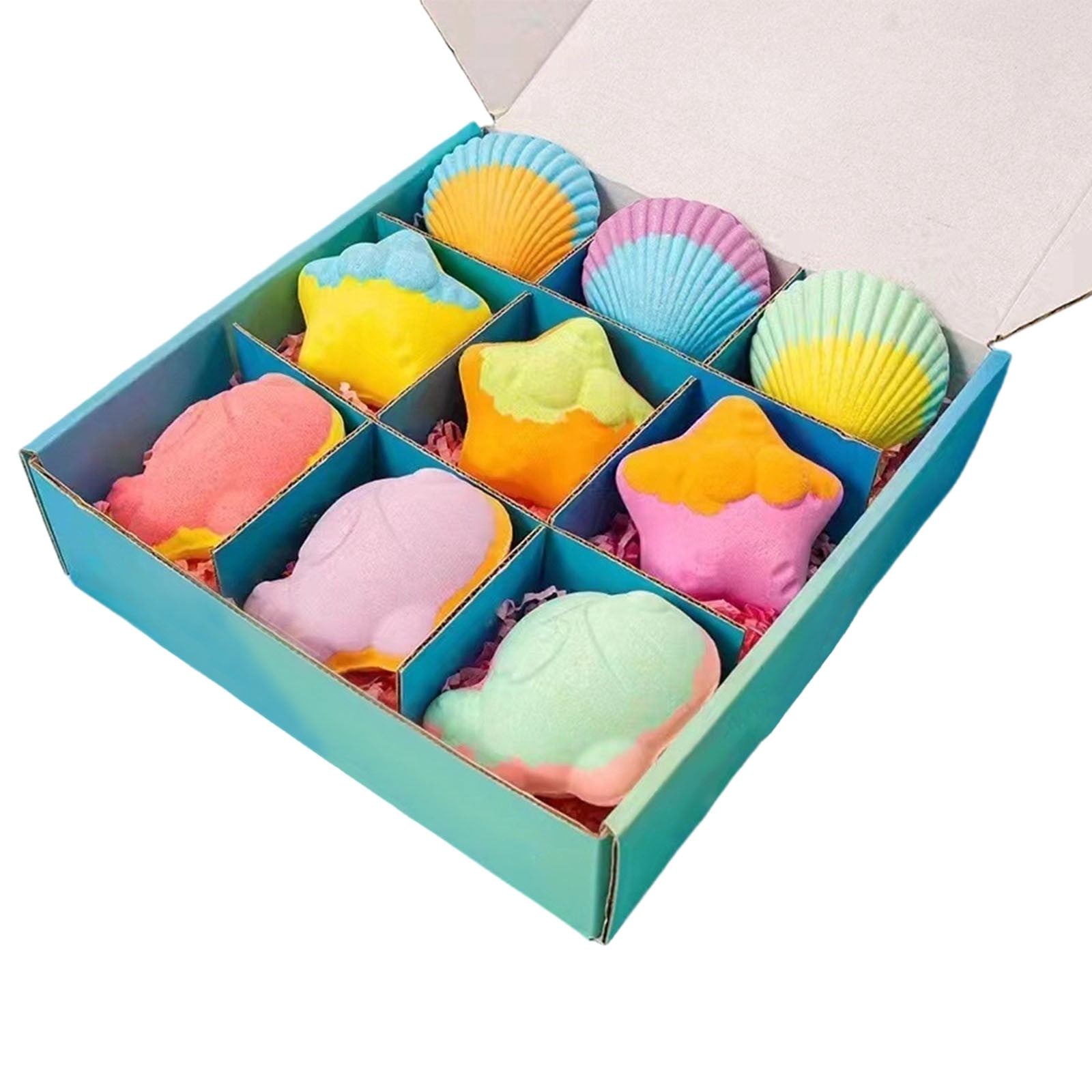 Upgrade Natural Sea Color Changing Spa Bath Bombs with Surprise Toys Inside Interactive Themed Scented Bath for Kids 9 Pack