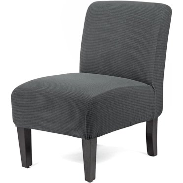 Armless Accent Chair Slipcover Stretch Accent Slipper Chair Cover Removable Oversized Big Chair Furniture Protector Slip Cover for Home Hotel (Gray, 1)