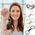 thumbnail image 5 of Aodebiao Porte-Clés à Double Anneau à Ressort, Porte-Clés Rétro Nordique à Double Anneau à Ressort avec Pince à Clé Détachable, Support de Porte-Clés Double en Alliage de Zinc, Accessoires de Porte-Clés en Forme de Ressort pour Diverses Clés, 5 of 5