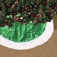 thumbnail image 4 of Christmas Tree Skirt 31.49 in Round Red Yellow Green Pink Brown Cloth Holiday Decoration for Tree Base, 4 of 6