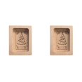 thumbnail image 1 of (2-Pack) Rinsvye Diy Baking Moulds Wooden Stainless Steel Cooking Rings Cookie Moulds Embossing Christmas Pancake Shapes Craft Decorative Baking Tools for Christmas Thanksgiving Christmas Kitchen, 1 of 7