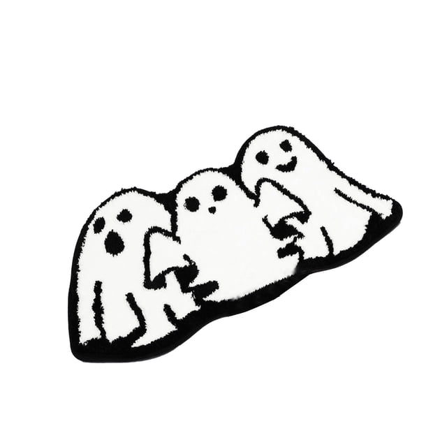 Halloween Floor Mat A Style 100X60Cm White Polyester Water Absorbent Non Slip Rug For Living Room Bathroom Decor A