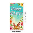 thumbnail image 3 of Floral Themed Happy Easter Banner with Bunny Element Party Decoration Background Backdrop for Easter Celebrations Party Decorations Photography Props Easter Events, 3 of 4