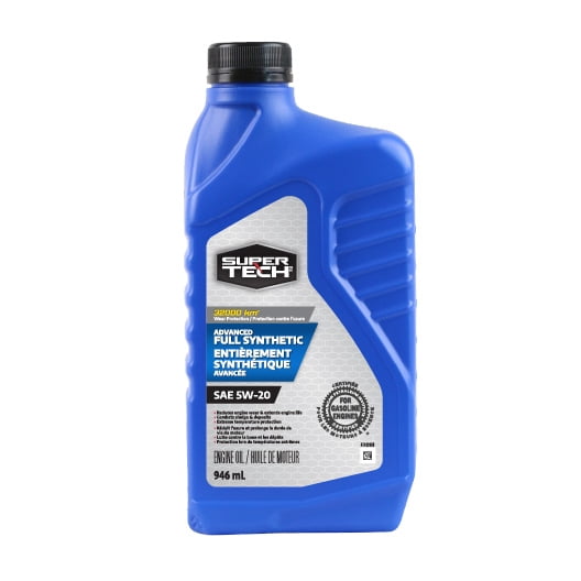 Huile moteur entièrement synthétique avancée Super Tech 5W-20, 946 ml