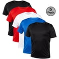 thumbnail image 1 of Blank Activewear Lot de 5 T-Shirts pour Hommes, Tissu de Performance à Séchage Rapide, 1 of 5