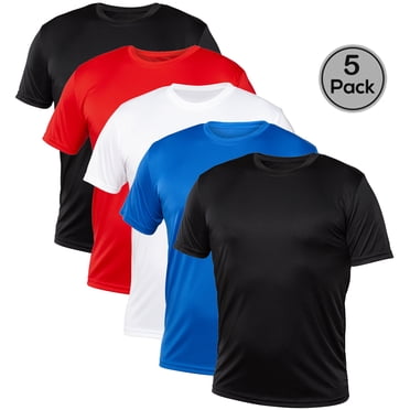 Blank Activewear Pack of 5 Men's T-Shirt, Quick Dry Performance fabric