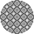 thumbnail image 1 of Ahgly Tapis Rond Lavable en Machine Intérieur Transitionnel Noir Clair, 4 Pieds Rond, 1 of 7