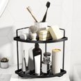 thumbnail image 1 of Taotanxi 2 Tier Metal Bathroom Counter Organizer, Corner Makeup Organizer, Countertop Shelf for Small Space (Black), 1 of 6