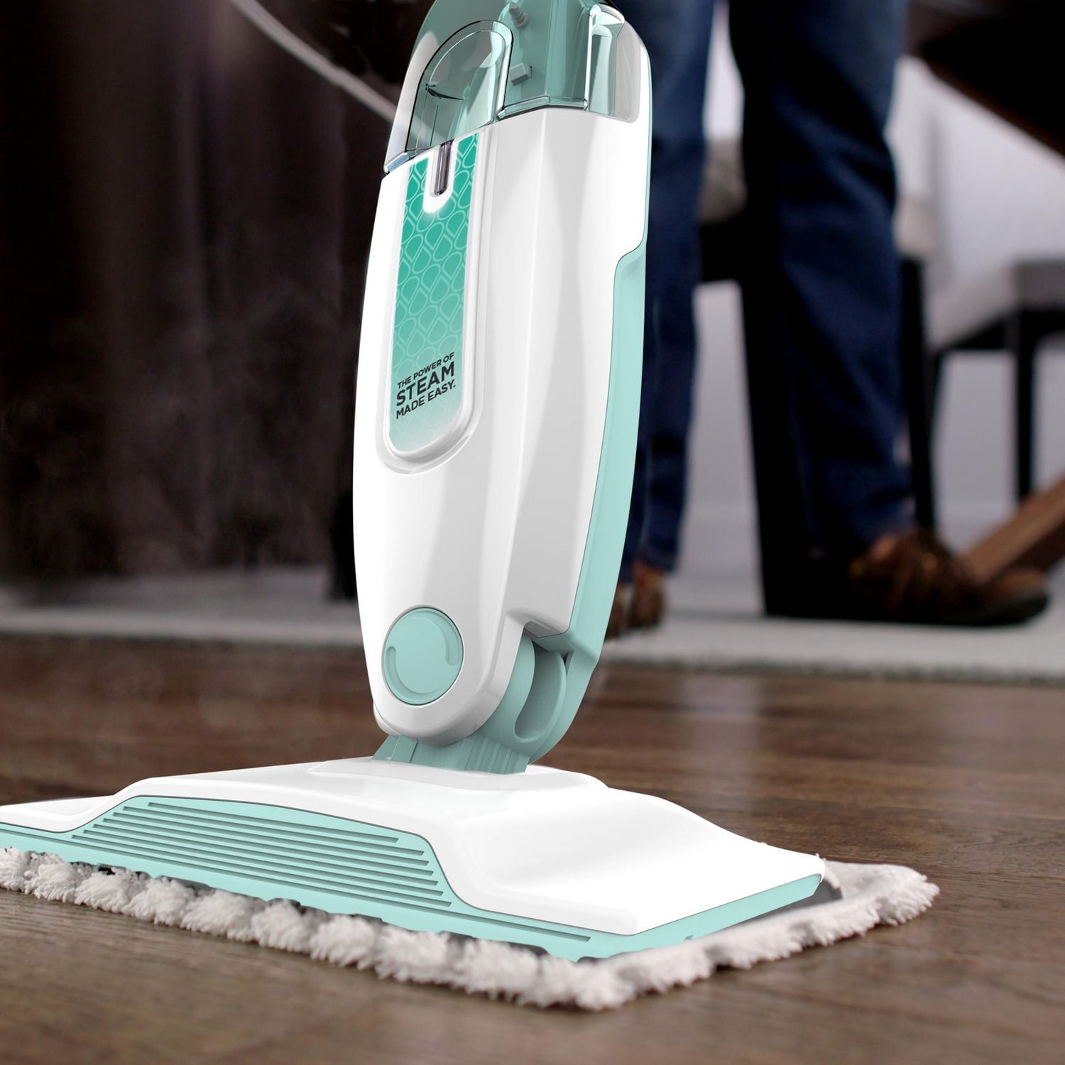 Shark S1000C, Steam Mop with Removable Water Tank, Seafoam/White, 1050W