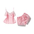 thumbnail image 2 of LSLJS 2PC Women Sexy Lace Patchwork Solid Lingerie Nightwear Underwear Robe Set Sleepwear, Lingerie Sets, 2 of 4