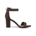thumbnail image 3 of BLISSFUL STEP Women's Shoes Ankle Strap Block Heel Buckle Open Toe Sandals Coffee 4.5, 3 of 7