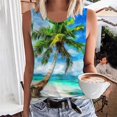 thumbnail image 1 of lSLJS Débardeur à Imprimé Floral pour Femmes, Col Rond, Sans Manches, Tunique à Blocs, T-Shirt, Hauts; Débardeurs pour Femmes, 1 of 5