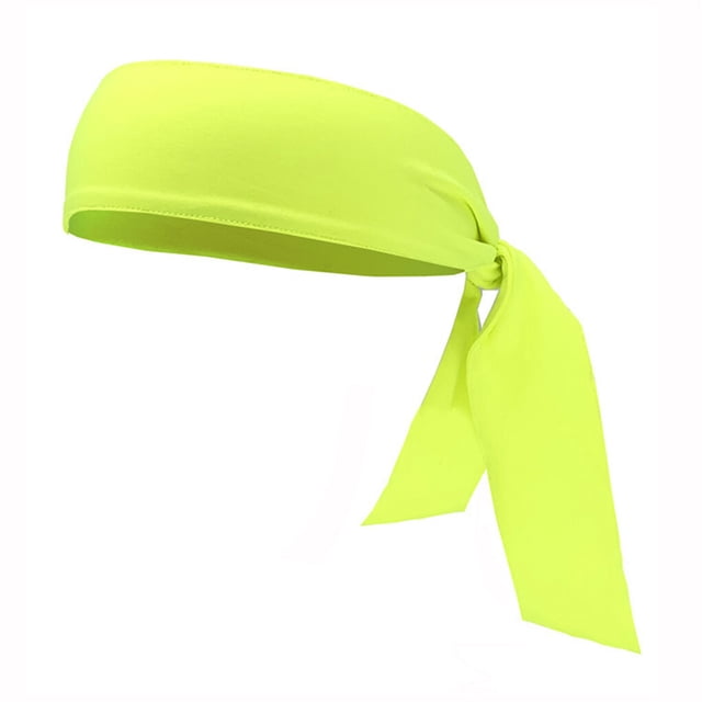 Bandeau de Sport Mode Réglable Bandes Anti-Transpiration Séchage Rapide Multicolore Accessoires de Coiffure pour Tennis Basketball Jaune